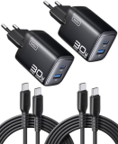 8 Stück INIU 30W USB C Ladegerät, [USBC + USBA]