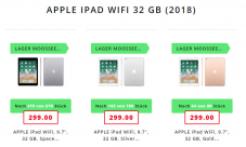 APPLE iPad 2018 WiFi, 9.7″, 32 GB (Space Grau, Silber, Gold) bei microspot zum Bestpreis von CHF 289.-