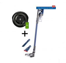 iRobot Dream-Team für die Bodenreinigung - Bestehend aus dem Roboterstaubsauger iRobot e5158 und dem Akku-Besenstaubsauger Mio Star VAC715