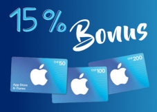 Zusätzlich 15% Bonus auf App Store & iTunes Geschenkkarte (ab CHF 50) bei Aldi