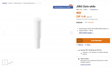 Jura claris white Filterpatrone bei Abholung im Geschäft