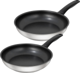 Kuhn Rikon Classic 2er-Set beschichtete Edelstahl-Bratpfannen (24 cm / 28cm) bei Galaxus