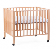 CHILDHOME Laufgitter 93 natur 75 x 95 cm + Räder