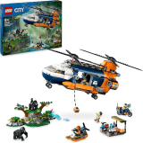 LEGO City Dschungelforscher-Hubschrauber, Abenteuer-Spielset für Kinder ab 8 Jahren