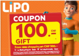 CHF 100.– Gutschein bei LIPO – für Online‑ oder Filialkauf ab CHF 500.–