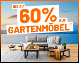Gartenmöbel mit bis zu 60% Rabatt bei LIPO