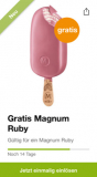 Gratis Magnum Ruby in der migrolino App