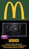 Sky Show 1 Monat kostenlos via McDonald’s App