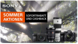 Sony Sommeraktionen bei MediaMarkt: Bis zu CHF 200.- Sofortrabatt und Cashback auf Kameras und Objektive