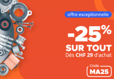 25% Rabatt auf Autoersatzteile (außer Ausnahmen)