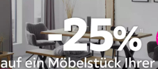 Mömax Schweiz: 25 % Rabatt auf ein Möbelstück deiner Wahl