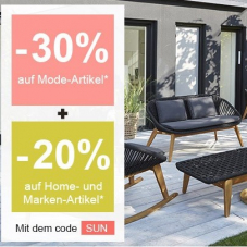 30% auf Mode-Artikel und 20% auf Home- und weitere Artikel bei La Redoute, z.B. La Redoute Interieurs Gartensofa Julma für CHF 487.20 statt CHF 609.-