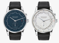 Nomos Zürich Weltzeit (Automatikuhrwerk, GMT, 40mm, in Weiss oder Blau) im Harvey Store oder bei Chronext