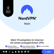 NordVPN Basis (1 User, 10 Geräte/User, 12 Monate) zum Tiefpreis!