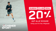 SUNDAY CLUB DEAL - 20% AUF ALLE SCHUHE bei Ochsner Sport
