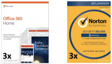3x Microsoft Office 365 Home plus 3x Norton Security Deluxe Lizenzen im Bundle bei digitec