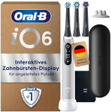 Oral-B iO Series 6 Plus Edition Elektrische Zahnbürste, inkl. 3 Ersatzbürstenköpfen, 5 Reinigungsmodi für Zahnpflege, Reiseetui