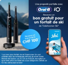 Bis zu CHF 100.- Ticketcorner-Gutschein beim Kauf einer Oral-B iO Zahnbürste sichern