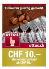 CHF 10.- gutschein für ottos.ch