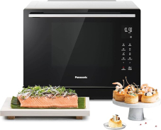 [DE Grenzgänger] Panasonic  4-in-1 Kombi Mikrowelle 1000 Watt 31 Liter/ Mit Steamer , Dampfbackofen, Heissluftbackofen, Grill  (NN-CS89LBGP)