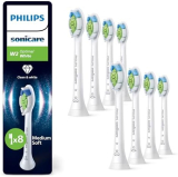 Philips Sonicare W2 Optimal White, Original Ersatzbürstenköpfe, Weiss, 8er Pack, HX6068/87