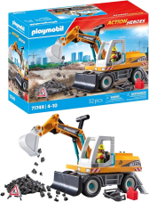 PLAYMOBIL Grosser Bagger, Baustellenspielzeug, Kind, Bagger-Spielset, Spielzeug für Kinder ab 4 Jahren, 71749