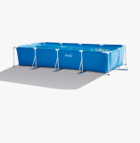 Intex Rectangular Frame Pool Blau (Robuste Konstruktion, 450 x 220 x 84 cm)