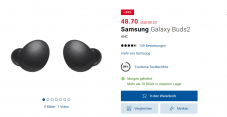 Samsung Galaxy Buds 2 in Schwarz zum Bestpreis