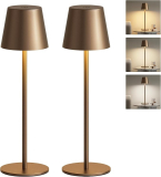 PreeOtti Kabellose LED-Tischlampe (USB-C, dimmbar, 3 Farbtemperaturen)
