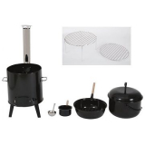 BBQ DRAGON BBQ Erlebnisofen mit Maronipfanne und Kochtopf ⌀ 36 cm bei Jumbo