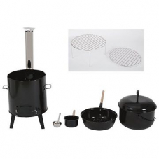 BBQ DRAGON BBQ Erlebnisofen mit Maronipfanne und Kochtopf ⌀ 36 cm bei Jumbo