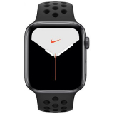 APPLE Watch Nike+ GPS (Series 5), 44mm Aluminiumgehäuse, Space Grau mit Nike Sportarmband, Anthrazit/Schwarz (MX3W2FD/A) bei microspot
