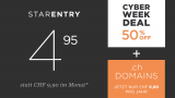 50% auf Website & Hosting + CH Domains bei Hoststar