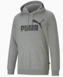 Essentials Big Logo Herren Hoodie in grau & blau bei Puma