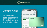 radicant: Neue beste Gratis-Debitkarte für Zahlungen im Ausland und in Fremdwährung (Interbanken-Wechselkurs)