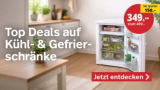 Bis zu 41% Rabatt auf Kühlschränke und Gefriergeräte bei nettoshop