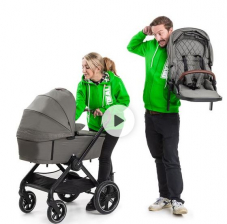 Daydeal - Kinderwagenset Walk N Care Air Schwarz Luftgefedertes Premium Kinderwagenset