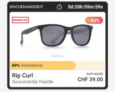 Rip Curl Sonnenbrille Paddle für 39.- statt 69.90 in der Twint App (verschiedene Modelle)