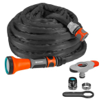 Twint App - Gartenschlauch Liano Set 10 m, Textil, inkl. Hahnverbinder