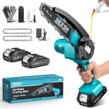 Seesii Mini Kettensäge mit 2 Akku.