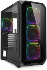 PC-Gehäuse Sharkoon AK5G RGB Black, ATX  bei Amazon zum neuen Bestpreis!