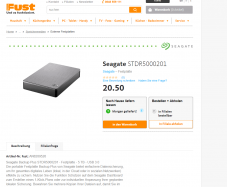 externe 5 TB Disk für 20.50