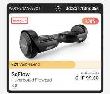 SoFlow Hoverboard Flowpad 3.0 für nur 99.- CHF in Twint