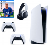 Sony PS5 / Playstation 5 Bundle mit 2. Controller, Fifa 22 und Pulse 3D Headset bei melectronics