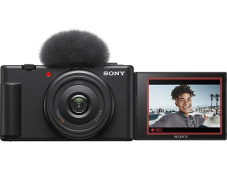 SONY ZV-1F Kompaktkamera (21 MPX, Klapp- und drehbares Display, 4K Video, Slow- Motion, Vlog Funktionen) Schwarz