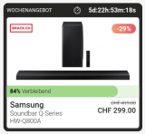 Dolby-Atmos-Soundbar mit kabellosem Subwoofer Samsung HW-Q800A Q-Series