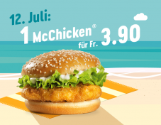 Nur heute: McChicken für CHF 3.90 bei McDonalds