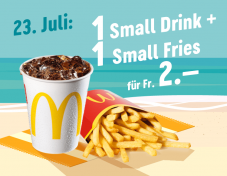 McDonalds Sommerhits: Heute Small Fries & Drink