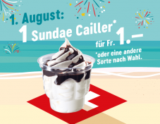 McDonalds Sommerhits: Heute Sundae für 1.- CHF