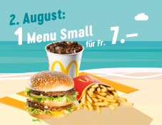 McDonalds Sommerhits: Heute Menu Small für 7.- CHF